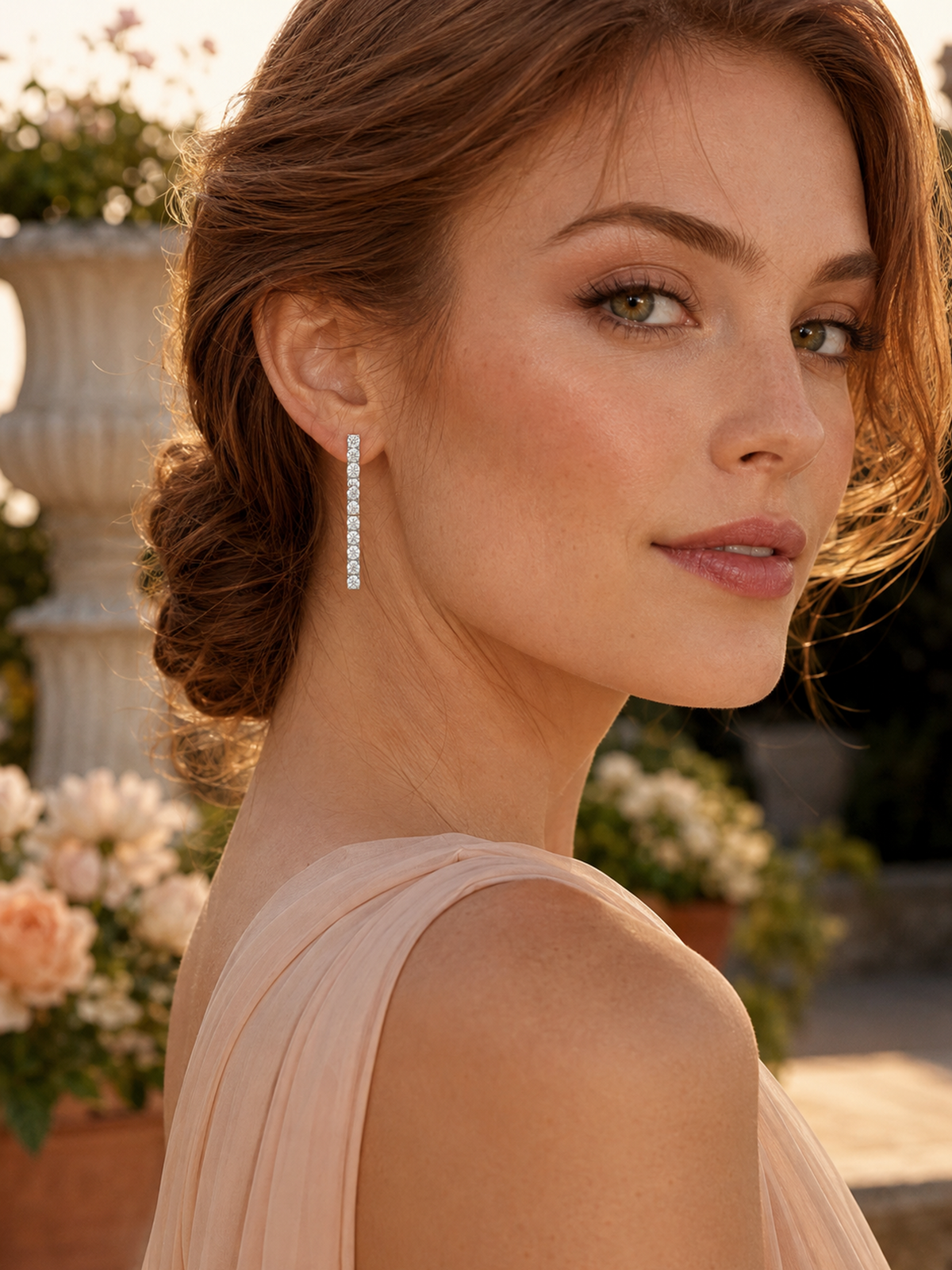 Tennis Line Earrings