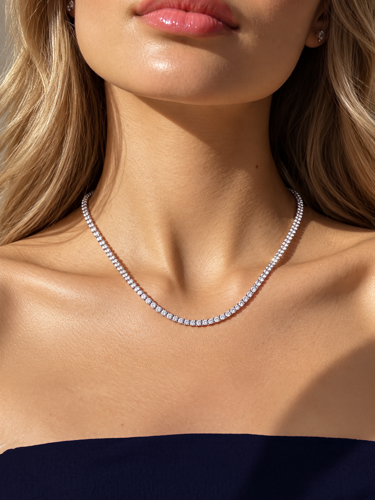 11Ct Sparkling Tennis Necklace