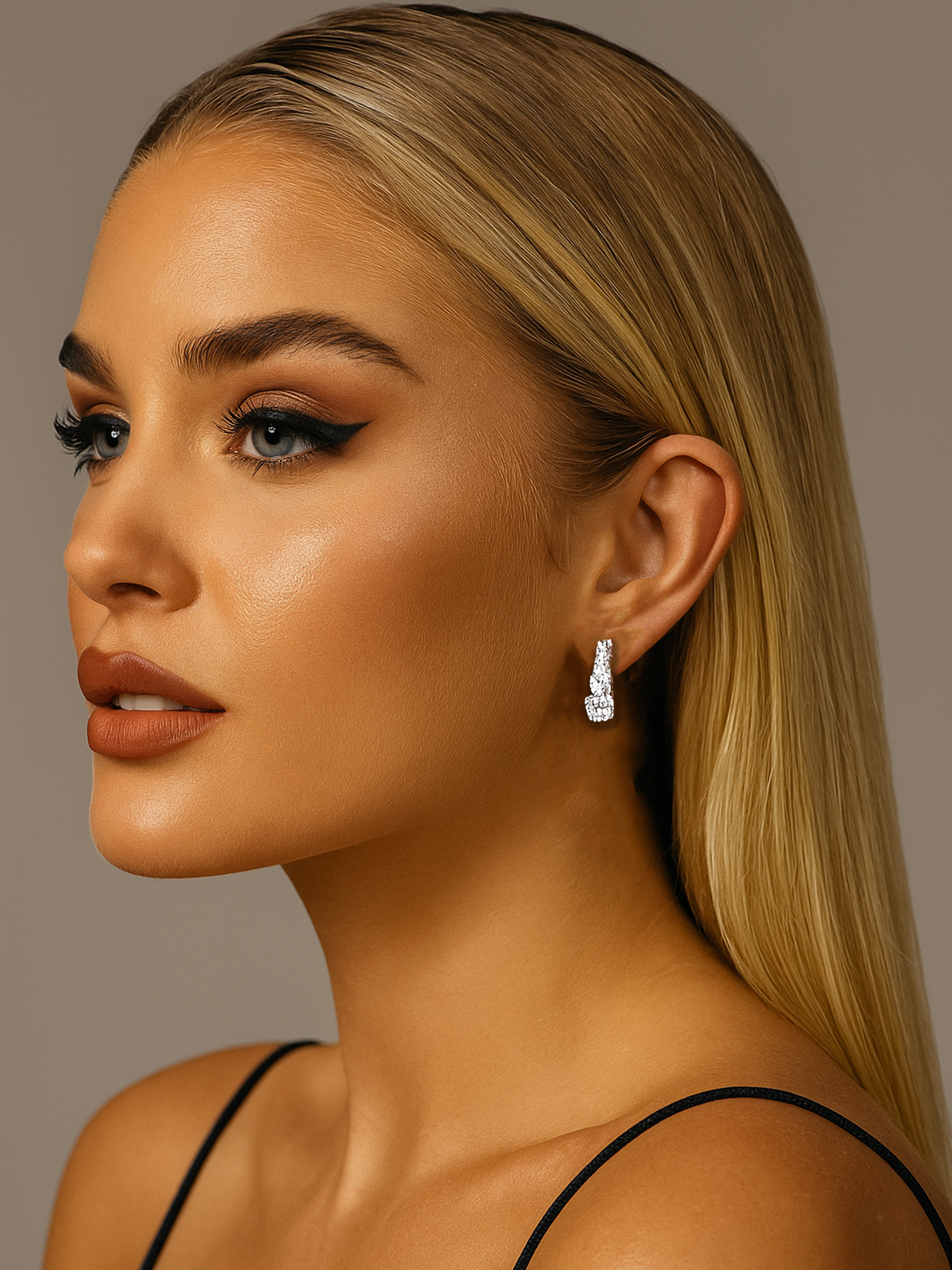 Silver Trilogy Style Drop Earrings