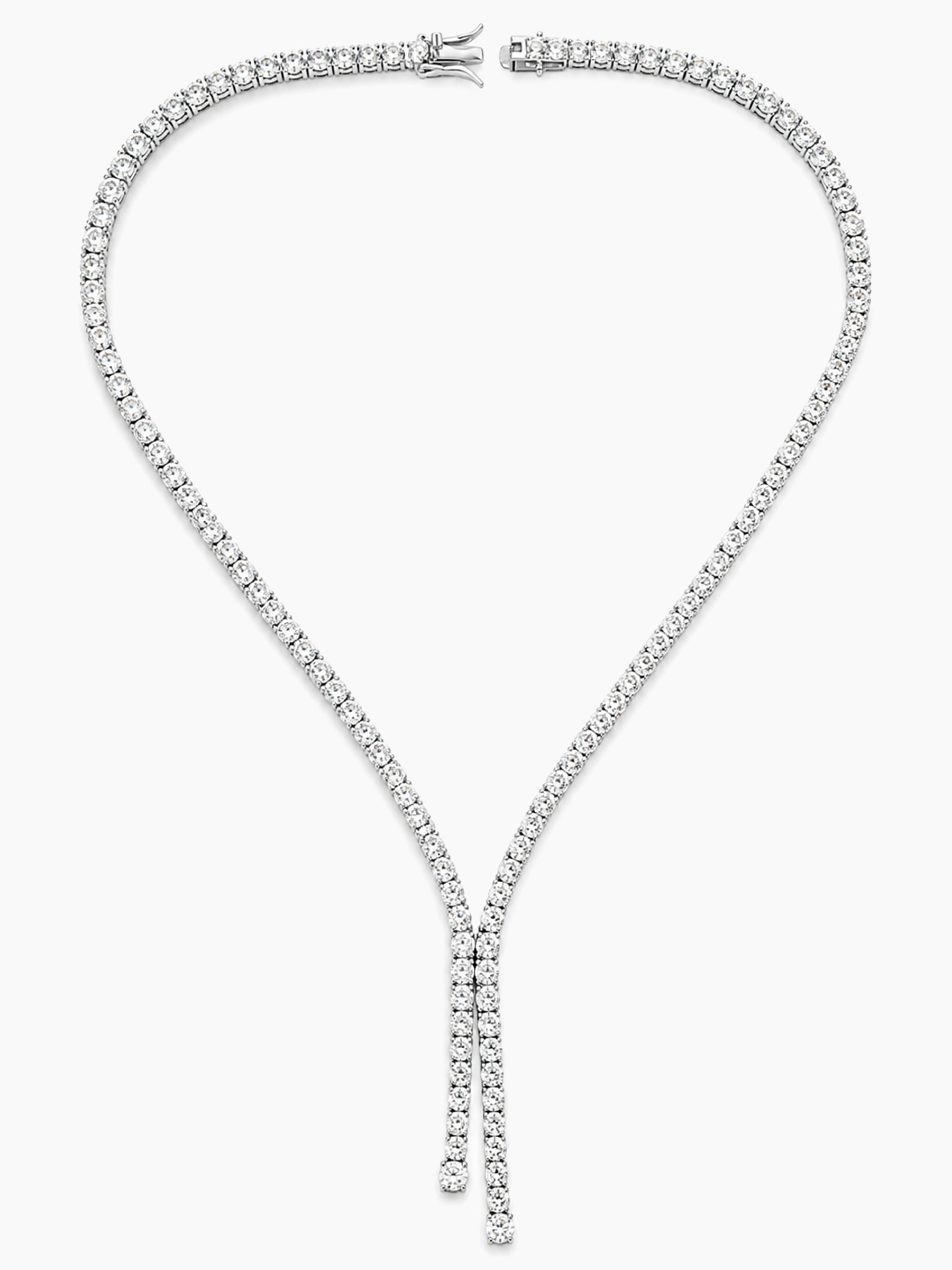 Sparkling Tennis Y Necklace